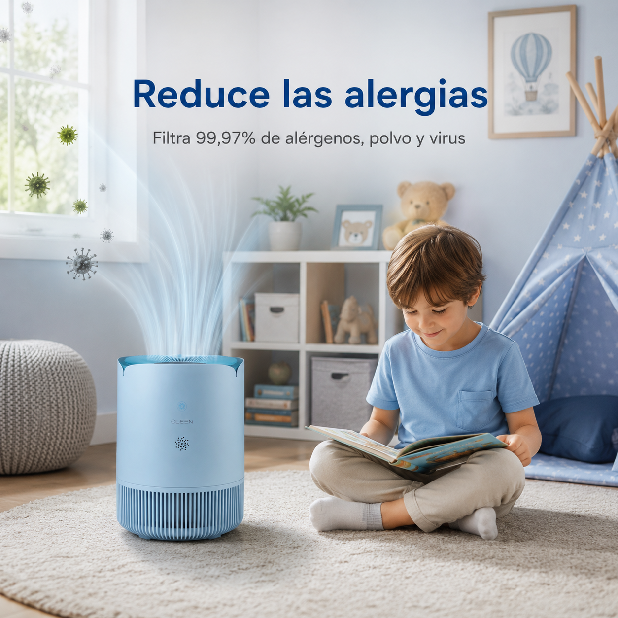 Purificador de Aire HEPA H13 para Niños | CLEEN Kids